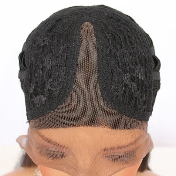 New Burgundy Long Silky Straight Lace Front Wig main image 4